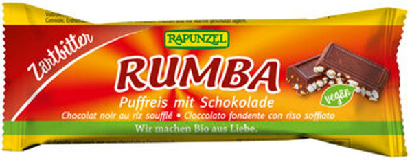 Produktfoto zu Rumba Puffreisriegel Zartbitter 50g