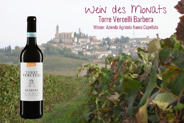 Bildkomposition Wein des Monats Torre Vercelli Barbera