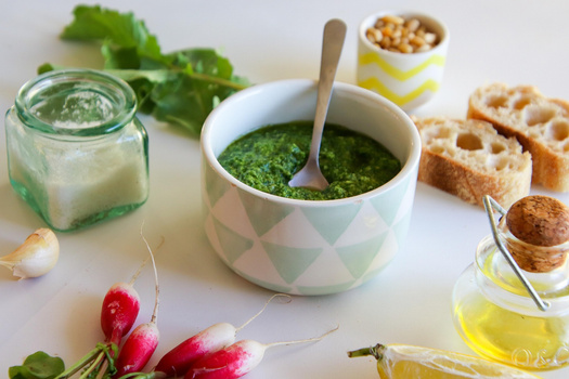 Rezeptbild für Gnocchi mit Radieschenblätter-Pesto