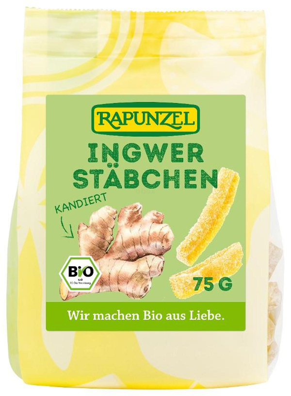 Produktfoto zu Ingwerstäbchen kandiert 75g