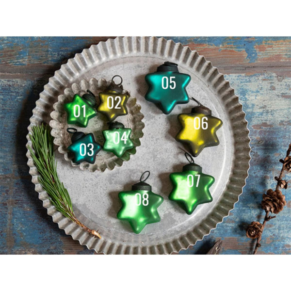 Produktfoto zu Mini Stern 3 cm 01 dkl.grün