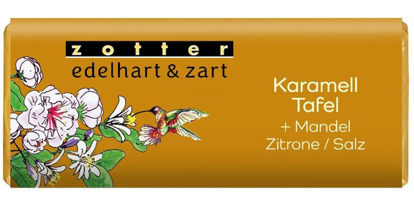 Produktfoto zu edelhart & zart Karamelltafel + Mandel _ Zitrone _Salz