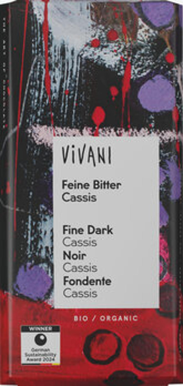 Produktfoto zu Feine Bitter Cassis 60 % Cacao 100g
