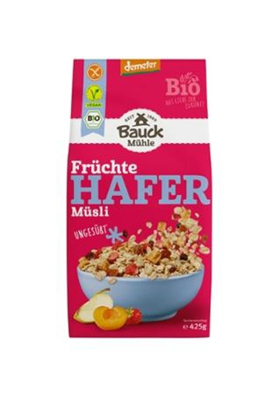 Produktfoto zu Hafer Müsli Früchte, ungesüßt, glutenfrei, Demeter