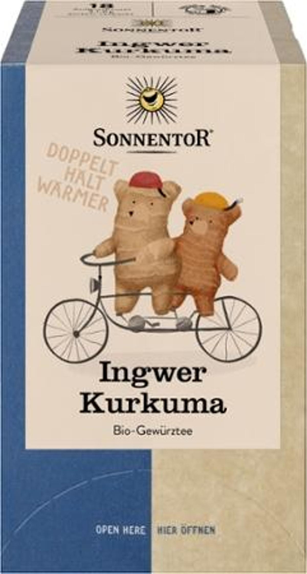 Produktfoto zu Ingwer Kurkuma Tee Teebeutel
