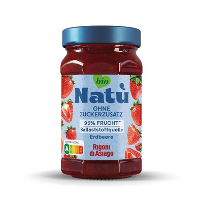 Produktfoto zu Natü Erdbeere Fruchtaufstrich, ohne Zuckerzusatz