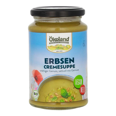 Produktfoto zu Erbsen Cremesuppe, vegan  (Glas) 380ml