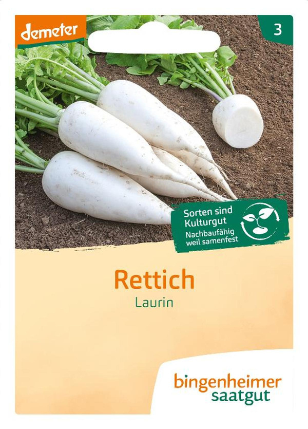 Produktfoto zu Saatgut Rettich weiß Laurin