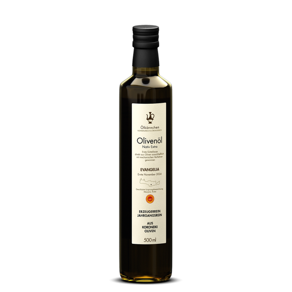 Produktfoto zu Ölkännchen Olivenöl Evangelia, gU Messara, Kreta 500ml