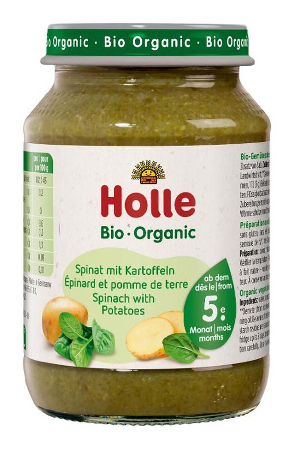 Produktfoto zu Spinat mit Kartoffeln (Holle) 190g