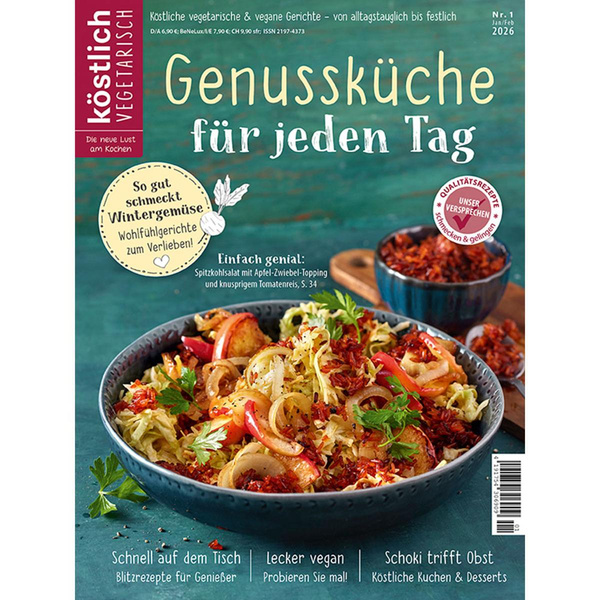 Produktfoto zu köstlich vegetarisch Zeitschrift