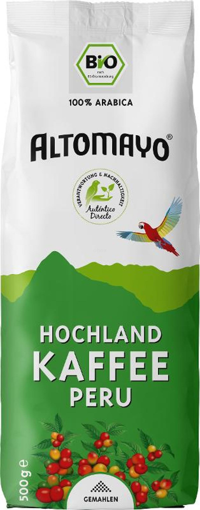 Produktfoto zu Hochland Kaffee Peru, gemahlen 500g