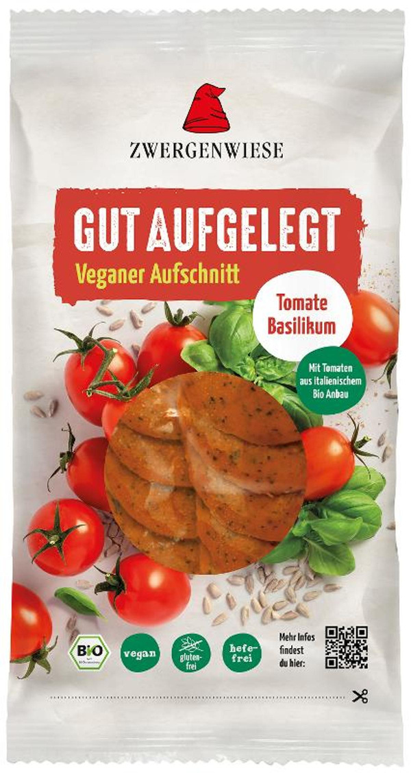 Produktfoto zu Gut Aufgelegt Veganer Aufschnitt, Tomate Basilikum