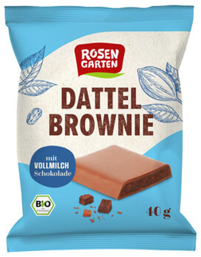 Produktfoto zu Dattel - Brownie, mit Vollmilch-Schokolade