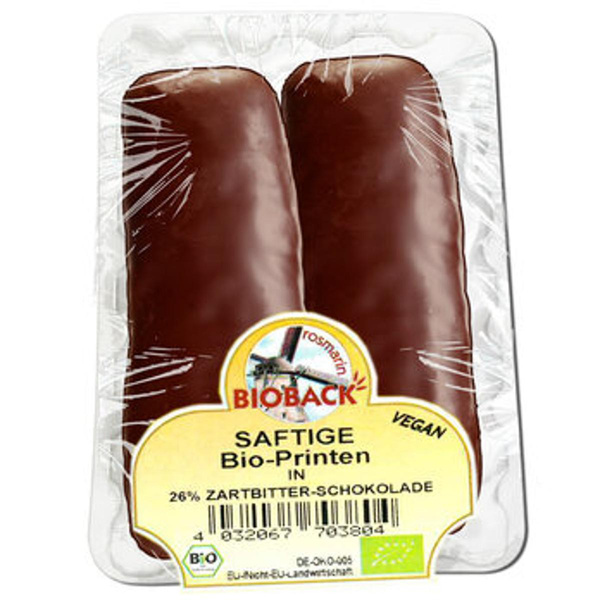 Produktfoto zu Saftige Printen Zartbitter (Schale) vegan 55g