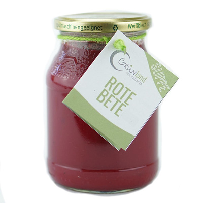 Produktfoto zu Rote Bete Suppe Grünland Hausgemacht 450ml