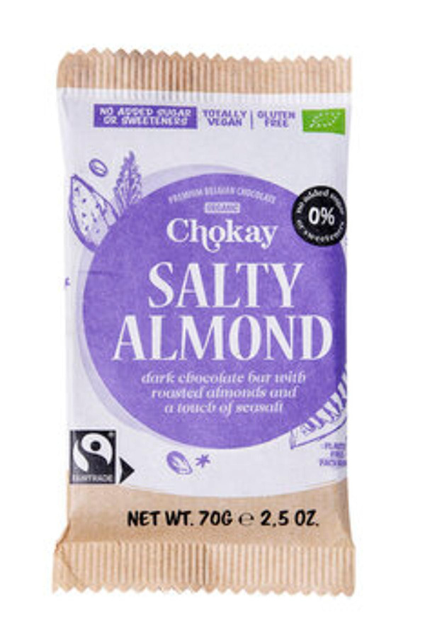 Produktfoto zu Chokay Bar Salty Almond, Zartbitterschokolade