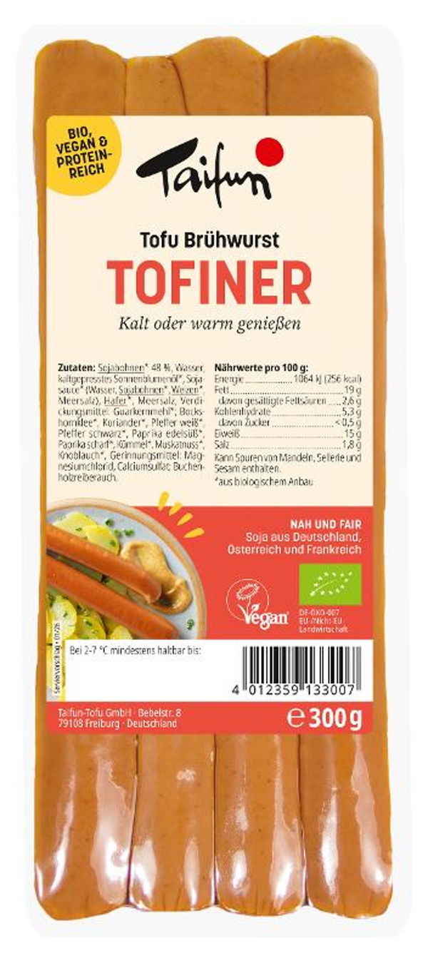 Produktfoto zu Tofiner - Tofuwürstchen Wiener Art (4 Stück)