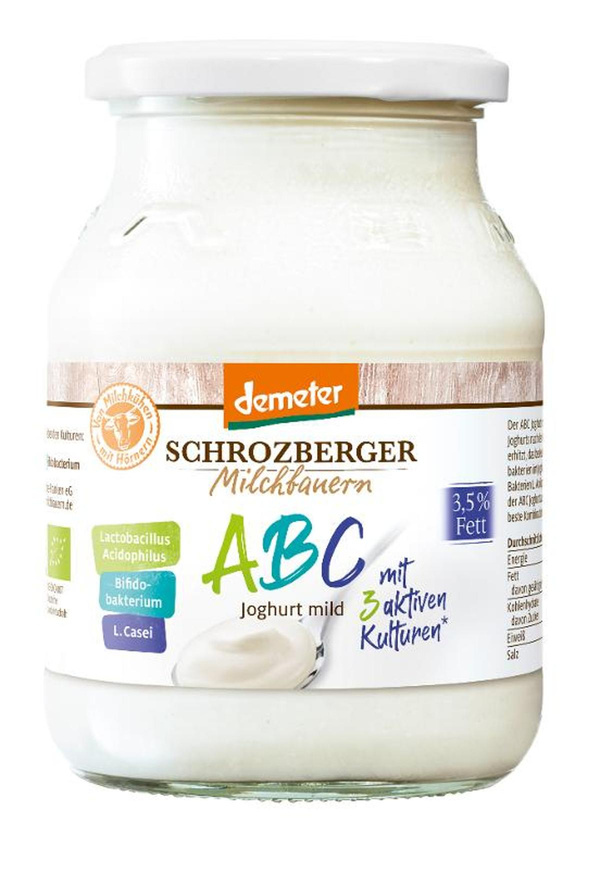 Produktfoto zu Joghurt ABC 3,5%  Demeter (Pfandglas)