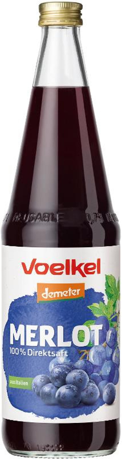 Produktfoto zu Traubensaft Merlot, rot - 100% Direktsaft, 0,7l