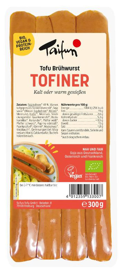 Produktfoto zu Tofiner - Tofuwürstchen Wiener Art (4 Stück)