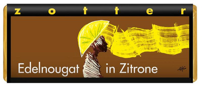 Produktfoto zu Edelnougat in Zitrone 70g