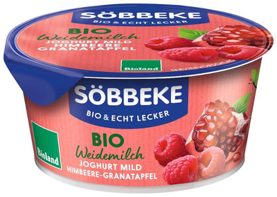 Produktfoto zu Joghurt Pur Bio Himbeer-Granatapfel 3,8% 150g