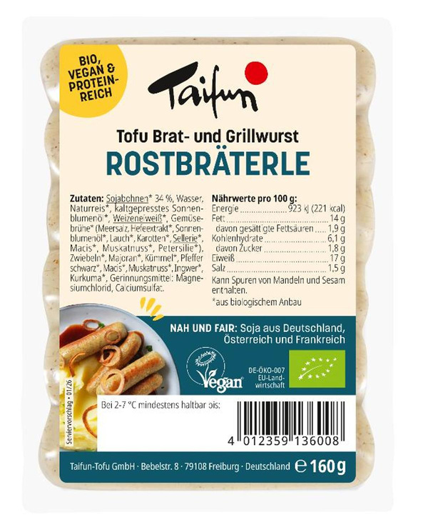 Produktfoto zu Tofu Rostbräterle (6 Stück) 160g