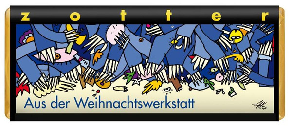 Produktfoto zu Aus der Weihnachtswerkstatt - Französischer weißer Nougat 70g