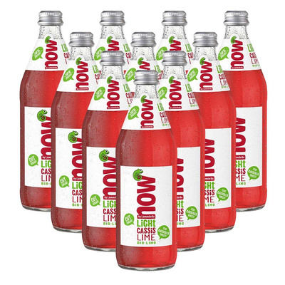 Produktfoto zu Kiste now light Cassis Lime 10x 0,5l