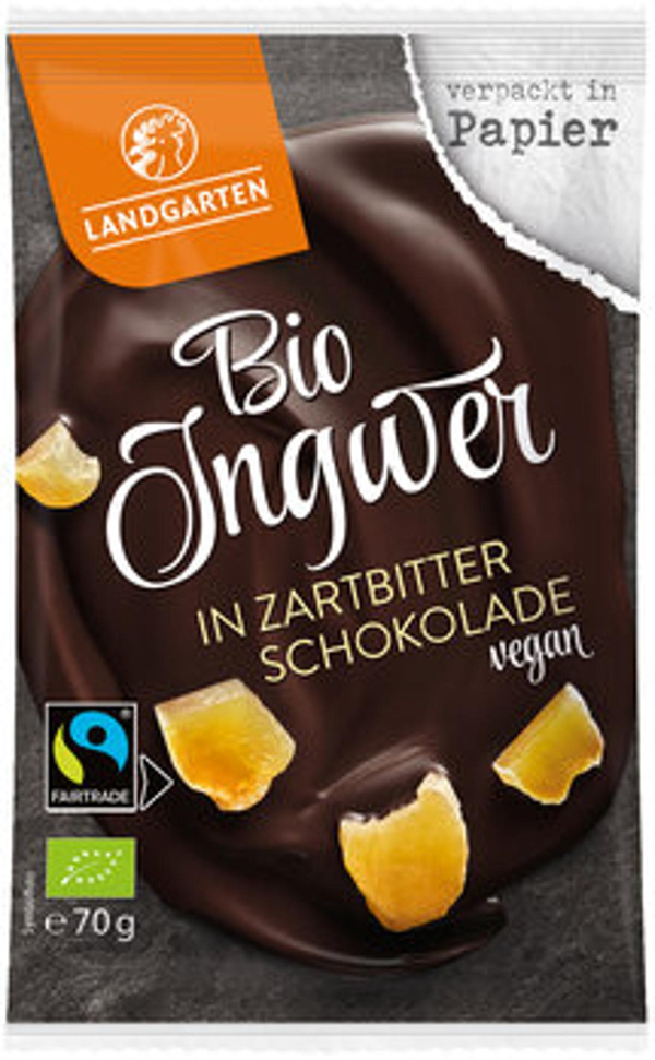 Produktfoto zu Ingwer in Zartbitter-Schokolade 70g