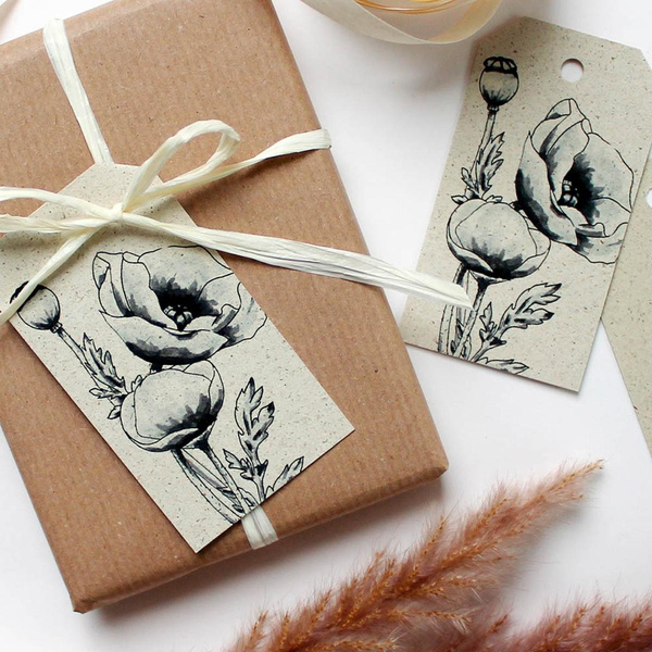 Produktfoto zu Geschenkanhänger Mohn