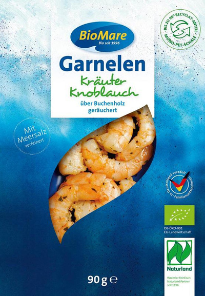Produktfoto zu Bio-Mare Biogarnelen (mit Kräuter&Knoblauch) 90g