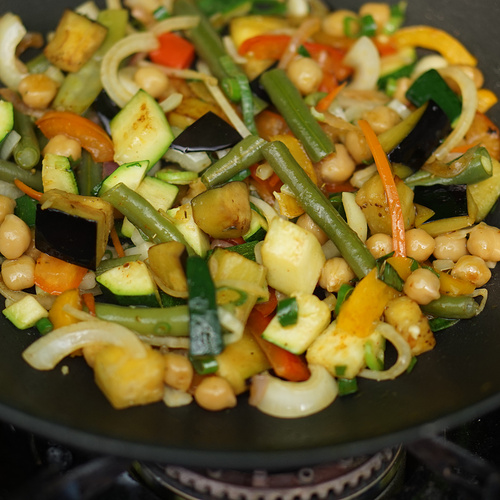 Grünlandfest - Blick in Gemüsepfanne