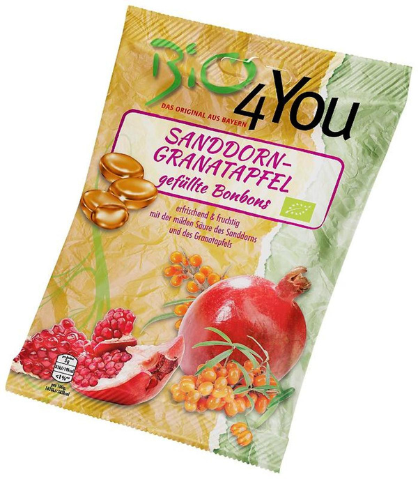 Produktfoto zu Sanddorn-Granatapfel gefüllte Bonbons