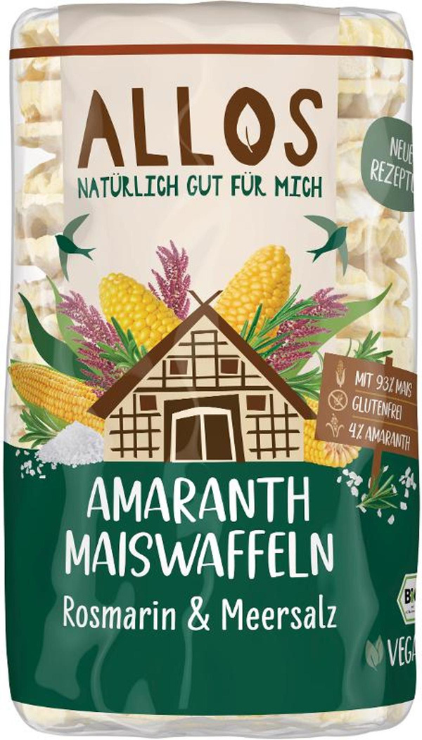 Produktfoto zu Amaranth Maiswaffeln Rosmarin & Meersalz 100g