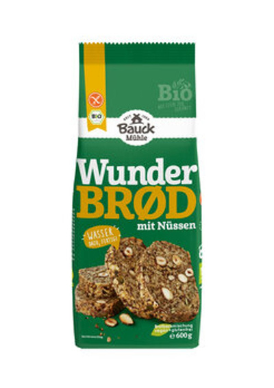 Produktfoto zu Wunderbrot mit Nüssen, Backmischung, glutenfrei 600g