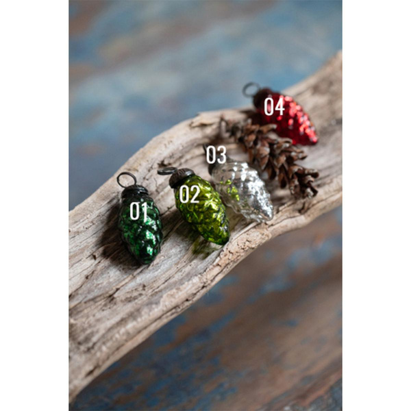 Produktfoto zu Mini Zapfen glanz 03 silber