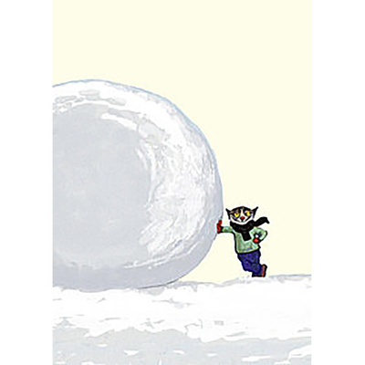 Produktfoto zu Postkarte Schneeball