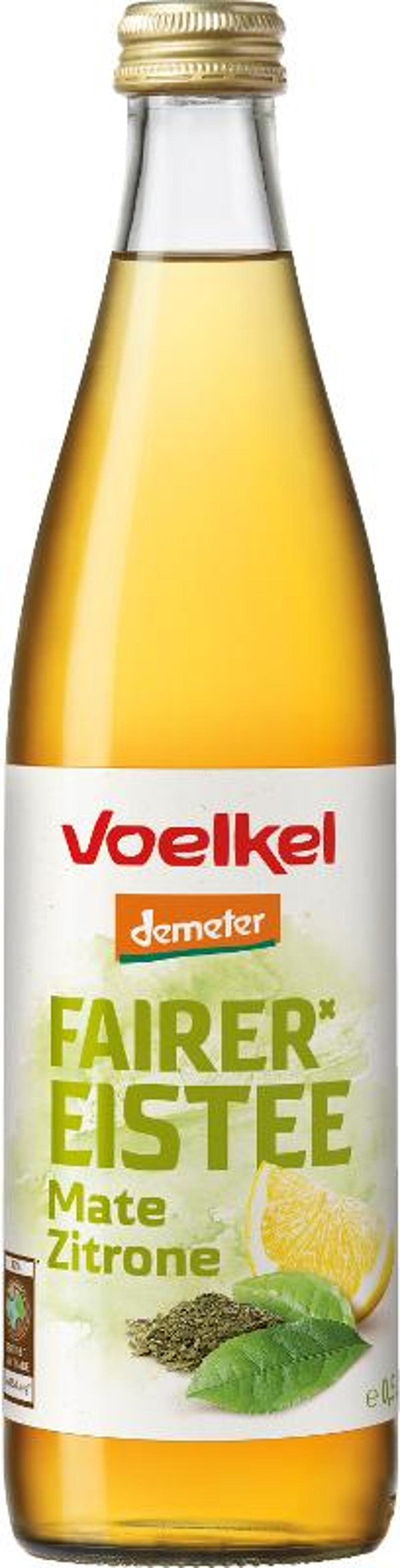 Produktfoto zu Fairer Eistee Mate Zitrone 0,5L
