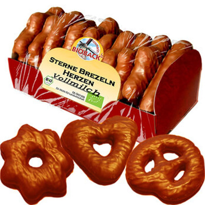 Produktfoto zu Sterne,Herzen,Brezeln in Vollmilch 175g
