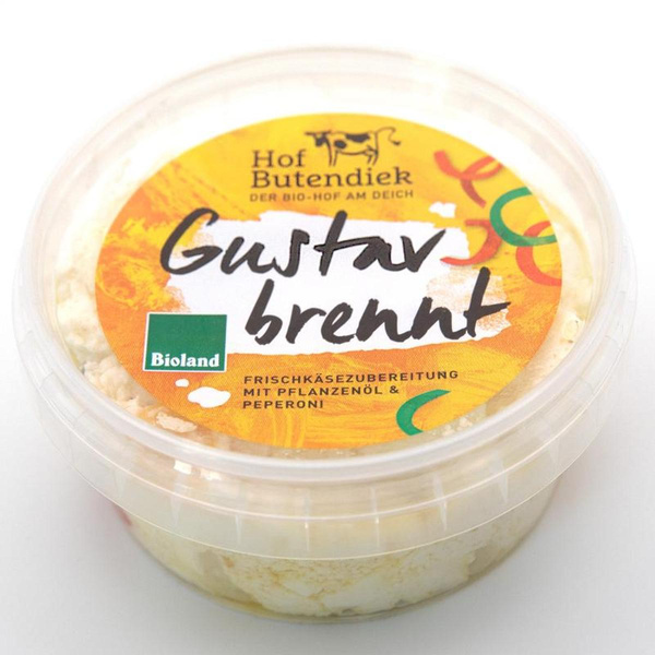Produktfoto zu Gustav brennt Frischkäse 150g