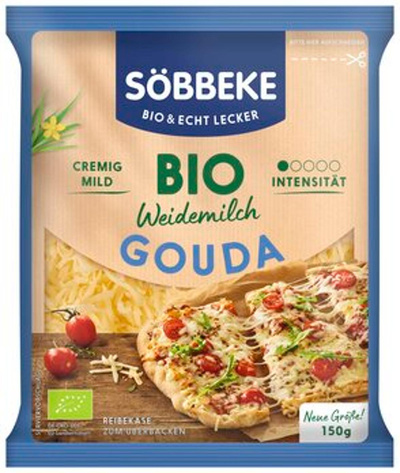 Produktfoto zu Weidemilch Gouda Reibekäse, 50%, cremig mild 150g