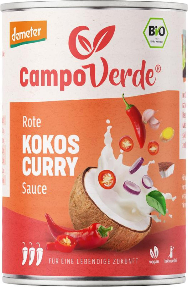 Produktfoto zu Rote Kokos-Curry-Sauce, Demeter 400ml