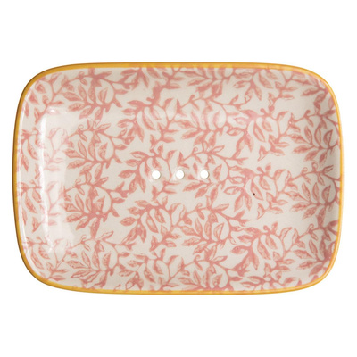 Produktfoto zu Seifenschale Floral rosé_gelb