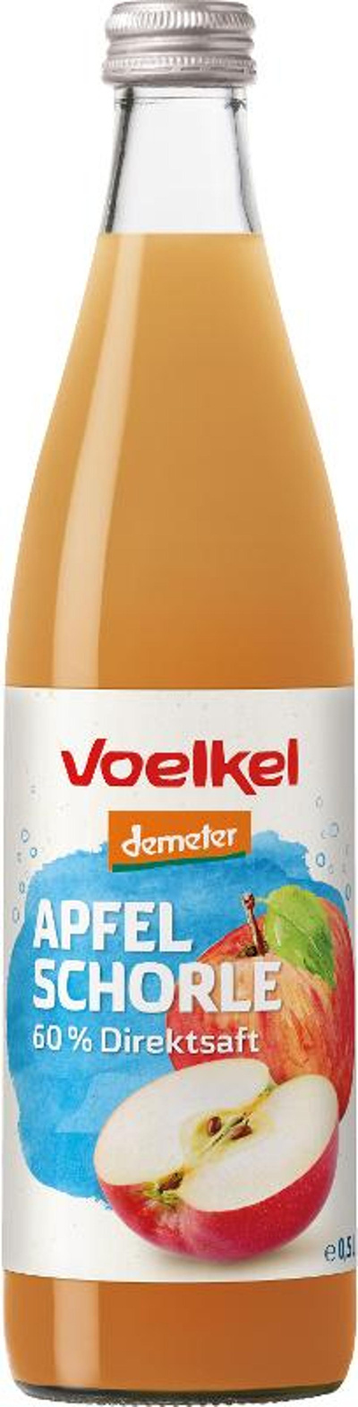 Produktfoto zu Apfel-Schorle - naturtrüb, mit 60% Direktsaft, 0,5l