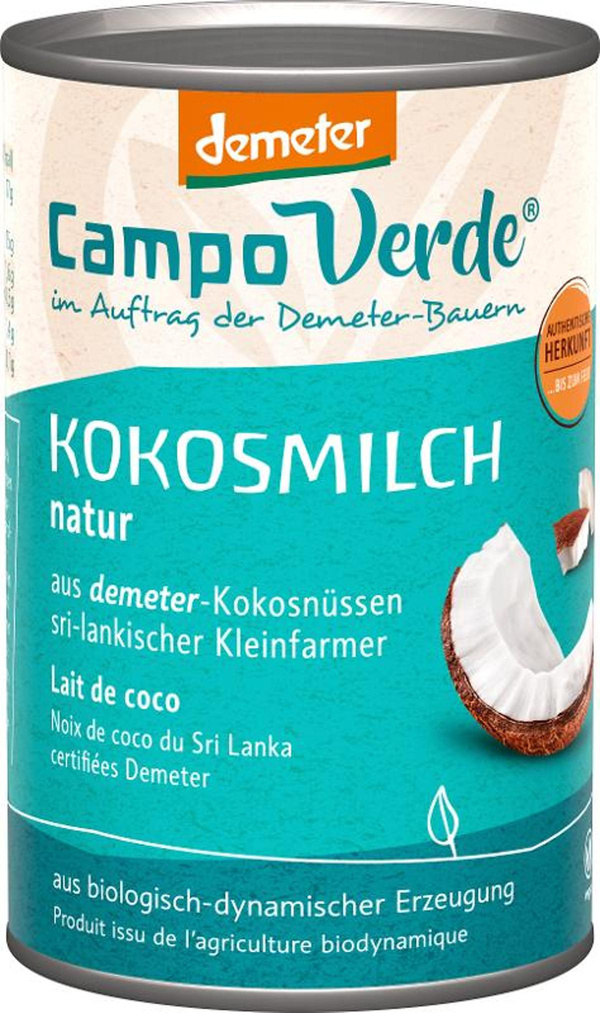 Produktfoto zu Kokosmilch natur, Demeter (Dose) 400 ml