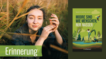 KI generiert: Hauptinhalt: Frau isst eine Möhre. Text: "Erinnerung".