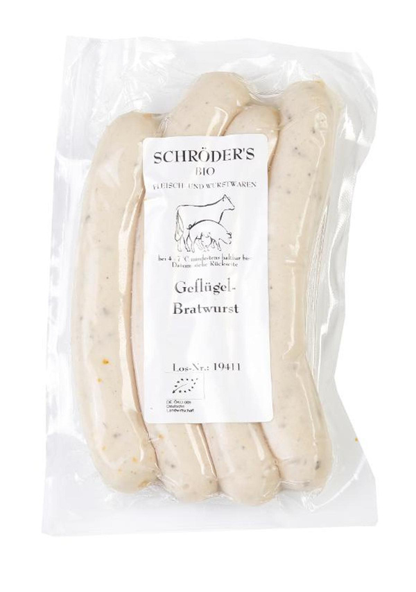 Produktfoto zu Geflügel Bratwurst ca 200g 4St