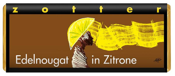 Produktfoto zu Edelnougat in Zitrone 70g
